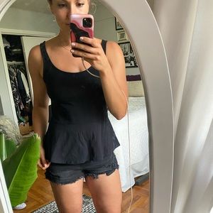 Zipper Back, Stretch Peplum